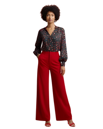 Pleated Wide-Leg Pants