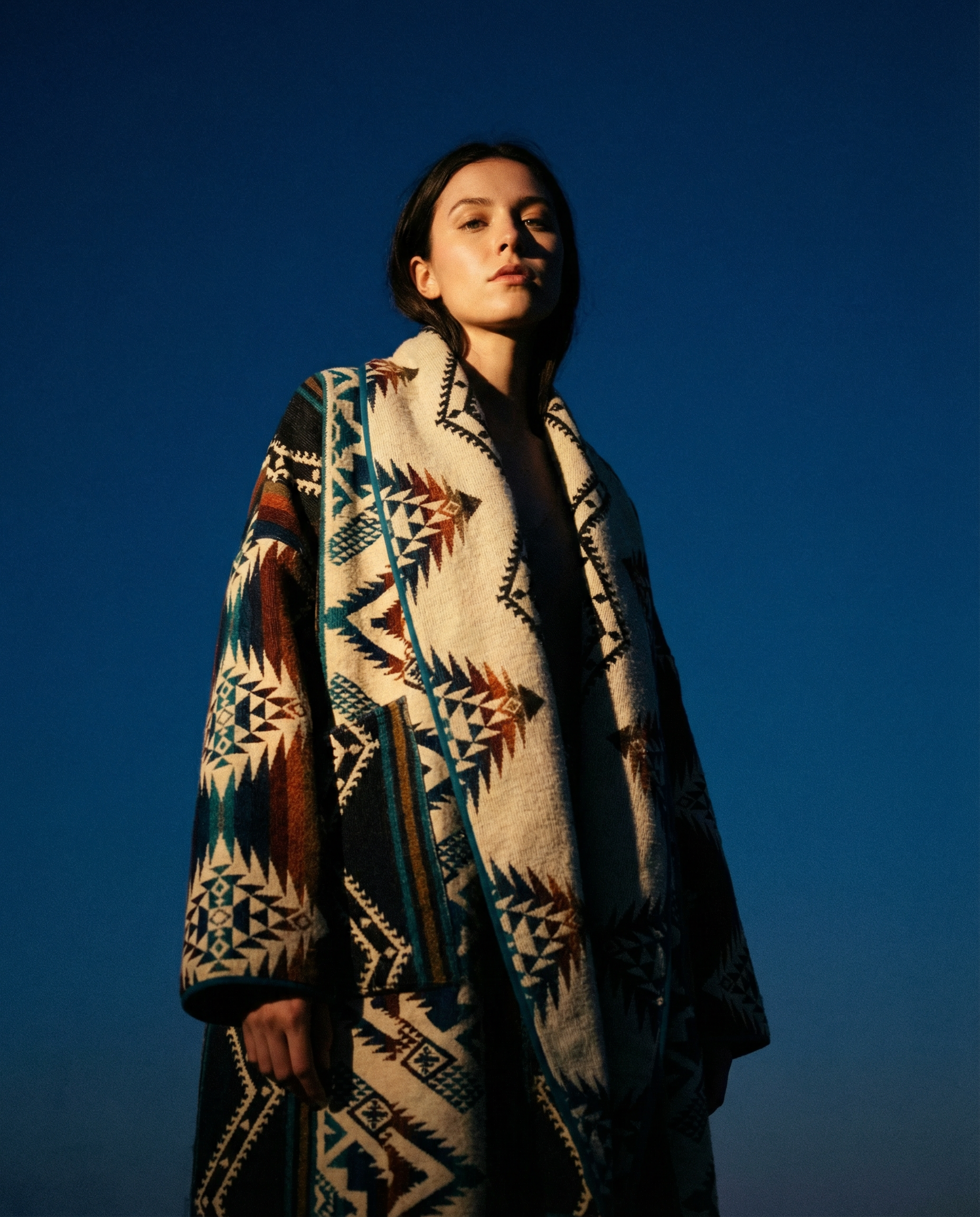 Araceli Reversible Shawl Coat