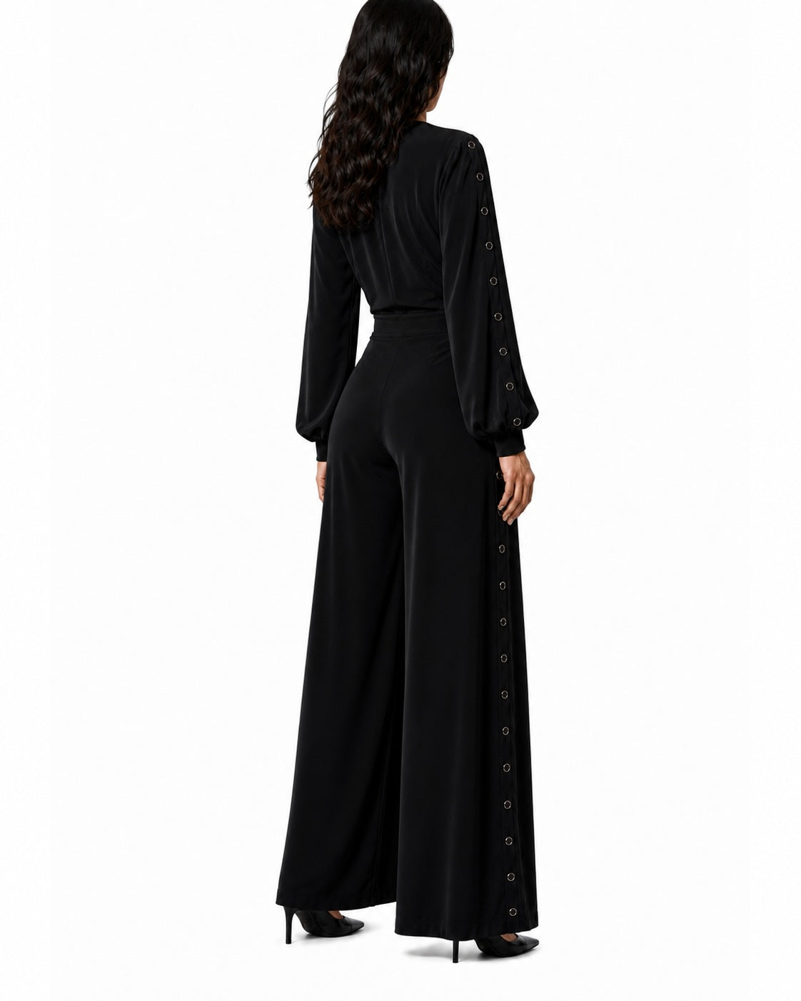 Holt Wide-Leg Button Jumpsuit