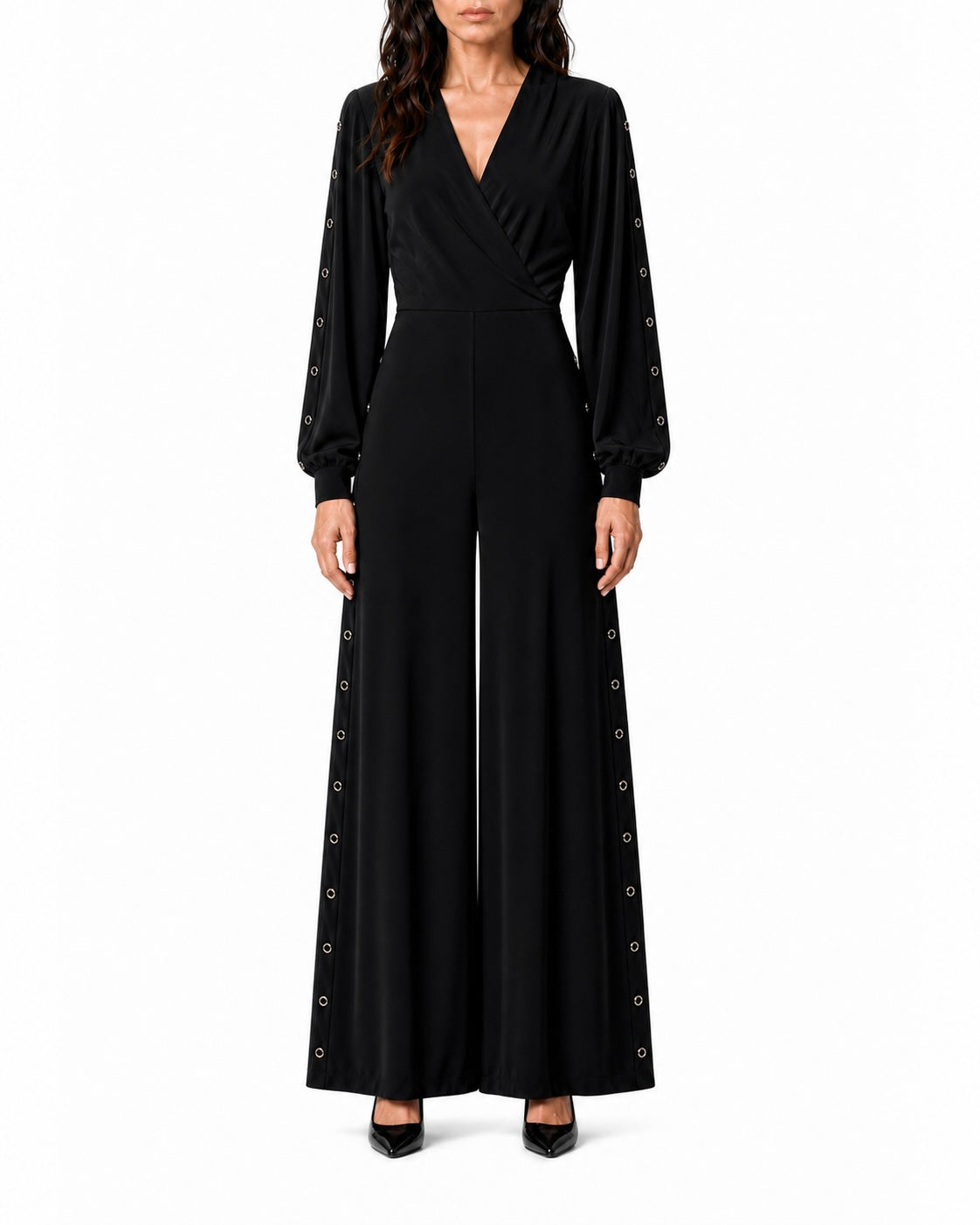 Holt Wide-Leg Button Jumpsuit