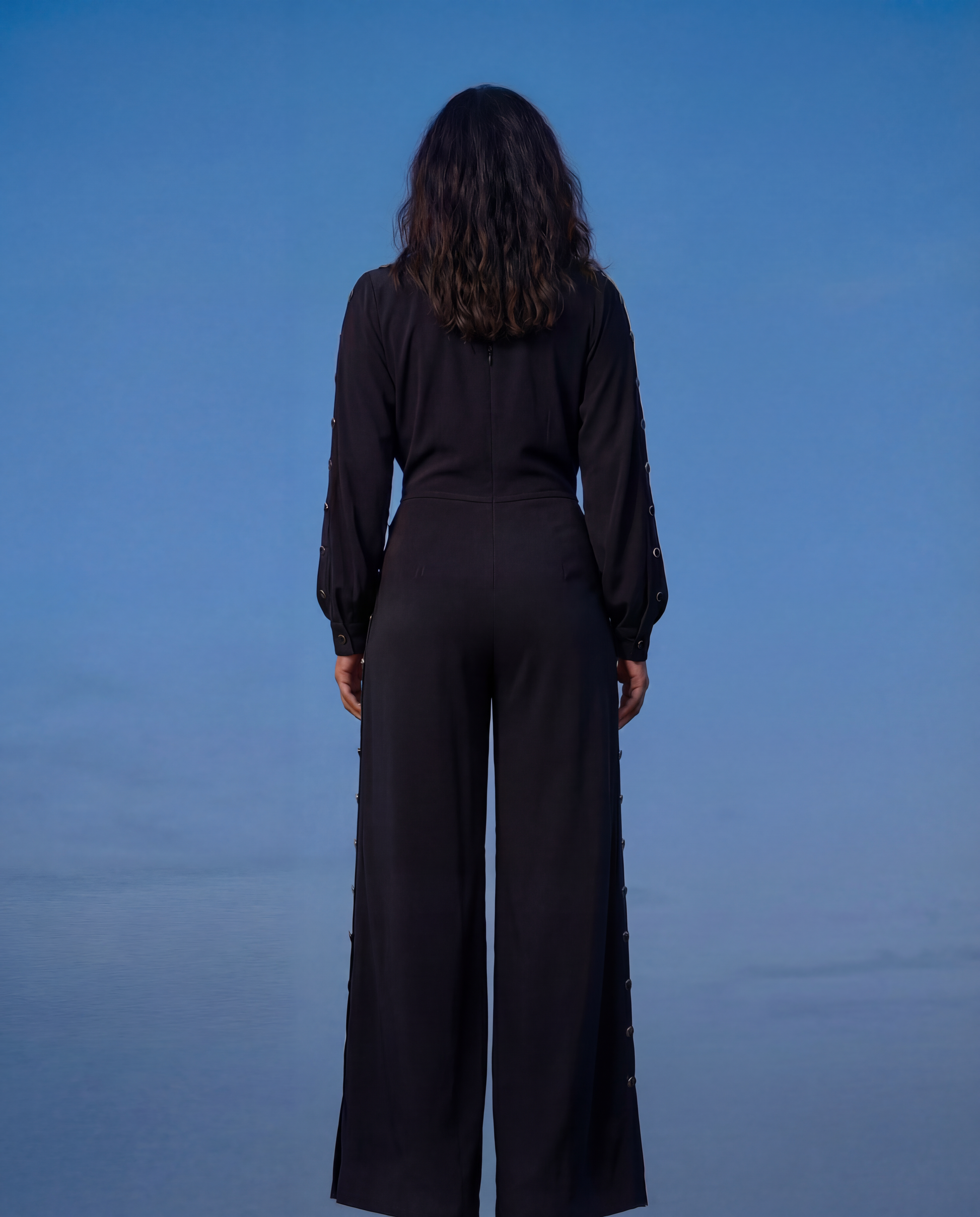 Holt Wide-Leg Button Jumpsuit