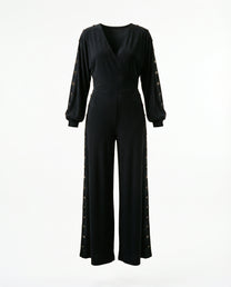 Holt Wide-Leg Button Jumpsuit